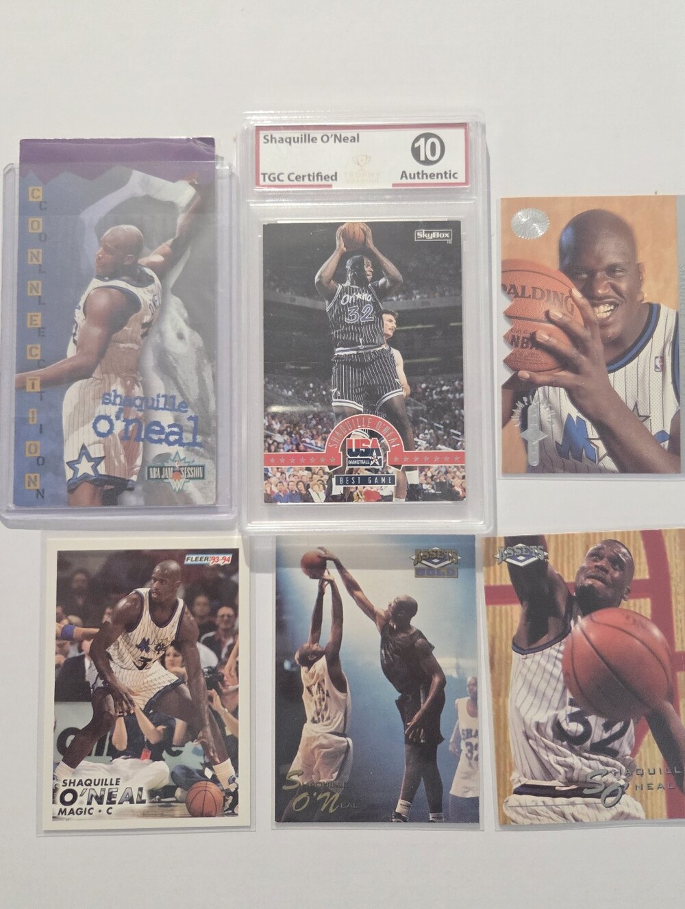 Shaquille O'Neal Card Lot - Shaq - 6 Cards, TGC Certified Gem Mint 10 Graded